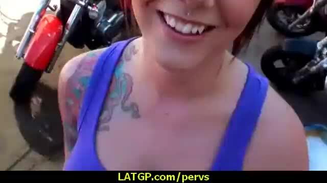 Tattooed Blonde Babe Pounded Hard By a Large Cock
